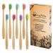 Lamcy Bamboo Toothbrushes for Adults with Medium Bristles | Pack of 8 Natural Bamboo Toothbrush | Eco-Friendly Natural Wooden Toothbrush | Organic Biodegradable Handle | BPA Free Tooth Brushes Adults - 8 Pack
