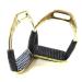 PS Horse Articles Noble safety stirrup Flower with joints color in gold - brass decorated