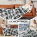 Sherpa Plaid Reversible Throw Blanket | Cozy Flannel Fleece for Couch, Bed, Sofa | Grey 50x60 - Buy Online on GoSupps.com