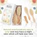Baby Hair Brush and Comb Set - Soft Goat Bristles - Newborn Infant Toddler - Walnut Oval Design - Buy Online on GoSupps.com