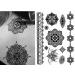 Henna Tattoo Body Paints (6 Sheets) - Temporary Tattoo Designs with Feathers, Mandala, Cats, Lotus, Bracelet, Elephant, Birds - Easy to Apply - Buy Online on GoSupps.com