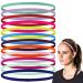 Sport hair bands thin -12 piece slipproof elastic headband sports hair band for women men hair band boy sports forehead welding tape hair bands for football fitness yoga running