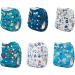 Alva Baby 6 PCS Reusable Washable Pocket Cloth Diaper Nappies + 12 Inserts - 6DM52 - Buy Online on GoSupps.com