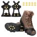 Carryown Ice Snow Grips Traction Cleats Shoe Ice Anti Slip Ice Cleats for Shoes and Boots Ice Spikes Crampons (S, M, L, XL) M (Men:5-8/ Women:7-10) 10 Studs