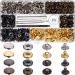100 Set Snap Fasteners Leather Snaps Button Kit Press Studs with 4 Pieces Fixing Tools  12.5 mm in Diameter