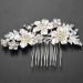 Wedding Bridal Hair Combs Vintage Imitation Crystal Hairpins Prom Jewelry Gold Silver Flower Pattern Hair Accessories Pins Women Silver - Buy Online on GoSupps.com