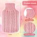 2-Piece Hot Water Bottle Cover - Knitted Soft Cover for Hot/Cold Therapy - Menstrual Cramps & Pain Relief - Pink Khaki 2000ml - Buy Online on GoSupps.com
