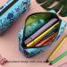 Spring Linen Dinosaur Pencils & Eco-Friendly Makeup Bag | Stylish Stationery & Cosmetic Organizer - Buy Online on GoSupps.com