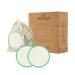 ECOROYAL Slighting pads washable | 10 reusable cotton pads made of bamboo and cotton |2-layers | incl.Laundry net |Cosmetic pads for make-up removal I