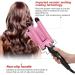 Hair Curling Iron Wand - Triple Pipe Hair Curler & Waver - Tourmaline Electric Styling Tool for All Hair Lengths (US Pink) - International Shipping Available - Buy Online on GoSupps.com
