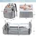 LOVEVOOK 5-in-1 Diaper Bag Backpack with Changing Station and USB Port | Waterproof Baby Bag with Mat, Toy Bar & Sunshade | Grey Travel Backpack for Boys & Girls - Buy Online on GoSupps.com