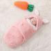 Yoolhamy Baby Swaddle Blanket with Cute Rabbit Ears for Newborns - Soft Plush Wrap Sleeping Bag for Infants - Hooded Clothes for Baby Girl Boy - Pink (0-3 Months) - Buy Online on GoSupps.com