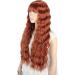 YEESHEDO Auburn Long Hair Wig for Women - Natural Curly Wavy Synthetic Fringe Red Wig - 28 Inches for Party, Cosplay or Daily Wear - Buy Online on GoSupps.com
