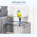 PawHut 23" Bird Cage Flight Parrot House Cockatiels Playpen with Open Play Top and Feeding Bowl Perch Pet Furniture Black - Buy Online on GoSupps.com