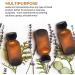 Amber Glass Bottles 1 Oz (30 ml) - Pack of 12 Refillable Bottles with Black Cap by Onisavings - Buy Online on GoSupps.com
