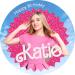 Barbie style Personalised Round Icing Cake Topper up to 8" - Buy Online on GoSupps.com