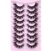 Yawamica 16mm Fluffy Mink Lashes - Natural Full Volume Cat Eye False Eyelashes (9 Pairs) - Buy Online on GoSupps.com