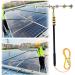 High Pressure Water Spray Cleaning Brush (12 Stainless Steel Nozzles) - Multi-Angle Up and Down Adjustment + 4Pcs 80cm Brushes Rooftop Photovoltaic Panel Dust Removal