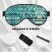SSIMOO Mermaid Scale Print Eye Mask - Ultra-Soft Light-Blocking for Optimal Comfort & Restful Sleep - International Shipping Available - Buy Online on GoSupps.com