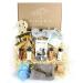 Wisteria Spa Good Vibes Pamper Hamper Gift Set For Women - Brightening Glitter Silver Face Mask Luxury Spa Headband Loofah Collagen Masks Luxurious Toiletries Candles Tea and Jade Roller