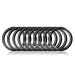 O-Ring made of steel M 10 Set DIY dog leash/dog neck band non-rusting ideal with Paracord 550 welded color: black matt 10 pieces black 25mm inside