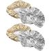 TEHAUX Lot de 4 Bonnets en Aluminium pour Soin Profond des Cheveux Chapeaux de Coloration et Thermique Taille 28 CM 2 Argent s et 2 Dor s Adapt s Salon de Coiffure et Usage Spa