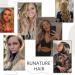 Runature 30cm Blonde Highlight Human Hair Extensions - 70g Real Hair for Sew-In #16P24 - Light Blonde & Gold Highlights - Buy Online on GoSupps.com