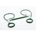 Standard Trapeze Bar with Rings | 6 Colors | Compatible with Most Playsets | Easy to Install | 115lb Capacity | Swing Hangers Not Included | DIY Swingset Accessory | Backyard Playground Accessories Green