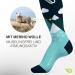 Diasports Merino Wool Ski Socks for Kids | Warm Thermo Knee Socks | Thick Winter Socks for Girls & Boys | KidStars 31-34 Turquoise - Buy Online on GoSupps.com