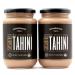 Organic Whole Sesame Tahini Paste - Unhulled & Stone-Ground - Silky Smooth Texture in Hummus, Dips, Dressings - Unsalted, Nut-Free, Kosher, Paleo, Keto 11.6 oz Glass Jar (2-Pack) Pepperwood Organics