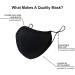 Face Masks for Women and Kids Black Cotton Washable Reusable Masks Breathable Face Covers with Adjustable Earloops - Buy Online on GoSupps.com