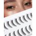 Naturally looking wrong eyelashes natural eyelashes thin band eyelashes reusable C-curl eyelashes wispy eye lashes pack with 10 pairs D-M05 D-M05 (10mm)