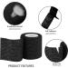 Self-Adhering Cohesive Bandage for Pets - 8 Rolls 5cm x 4.5m Veterinary Wrap - Black - Buy Online on GoSupps.com