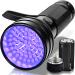 Retoo UV black light flashlight pets primeval indetectors for dried spots your dogs cat pets hand lamp detector for fake banknotes