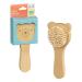 Petit Collage Wooden Baby Hairbrush - FSC-Certified Beech Wood, Soft Bristles, Cute Bear Design - Buy Online on GoSupps.com