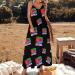 Eritrean Flag Women's Spaghetti Strap Swing Dress - Large | Black Sundress for Beach Vacation & Graduation - Buy Online on GoSupps.com