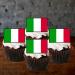 24 Italian Flag Cupcake Toppers Italy Flags Edible Italia Flags Flags Of The World Cake Decorations Eurovision Party Decorations Italy Decorations Italian Party Decorations Italian Cake - Buy Online on GoSupps.com