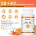 Orange Naturals - Vitamin D3+K2-90 Softgels - With Organic Coconut Oil - Support Bone & Teeth Health Reduce Osteoporosis Maintain Muscle Enhanced Absorption & Prevent D Deficiency Cholecalciferol 90 count (Pack of 1) - Buy Online on GoSupps.com
