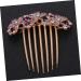 Angoily Flower Bridal Hair Comb Prom Headpiece Wedding Hair Clip Hair Teasing Comb Flower Hair Accessories Rhinestone Hair Accessories Hair Topper Bride Alloy Crystal Purple - Buy Online on GoSupps.com