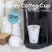 50 Pack 12oz White Coffee Cups with Dome Lids, Sleeves - Disposable Paper To Go Cups for Hot Drinks - Ideal for Cafes & Businesses - Buy Online on GoSupps.com
