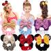 6 Pack Minnie Mouse Ear Scrunchies Sparkly Sequin Hair Bows Velvet Hair Scrunchies Mickey Mouse Hair Ties Elastic Hair Bands Ponytail Holders Hair Accessories for Girls Women Teens Kids Multicolor-6pack-02