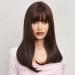 HAIRCUBE Dark Brown Synthetic Women's Wig - Long Straight Layered & Heat Resistant - International Shipping Available - Buy Online on GoSupps.com