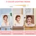 TopWigy Rechargeable Makeup Mirror with 72 LED Lights | Touch Screen Vanity Mirror with 3x/5x Magnification | 3 Color Light Modes | Pink - Buy Online on GoSupps.com