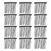 VOCOSTE 12 Pcs No Slip Hair Side Combs Accessories  Metal  Black  1.6