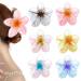 Yeah boom 6 pieces of flowers hair clips women hair clips for women flower-hair clips hair claws hair jewelry decorative hair jewelry hair spiral clip non-slip plastic hair clip 6 pcs/glitter transparent