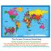 Children's Placemat: USA/Europe Centered World Map, Alphabet, Colors, Numbers, Shapes - Set of 2 - Buy Online on GoSupps.com