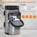 FINPAC Universal Bike Cup Holder with Phone Pockets - Gray | For Stroller, Walker, Golf Cart, Rollator, Scooter | Outdoor Drink Holder for Biking - Buy Online on GoSupps.com