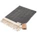 SMYRNA Turkish Cotton Herringbone Hand Towels - Set of 2 | 16x40 in | 100% Turkish Cotton | Soft & Absorbent Towels for Bathroom & Kitchen | No Shrinkage | Premium Luxury - Black - Buy Online on GoSupps.com