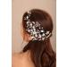 Pearls Crystal Rhinestone Headband Rose Gold Leaf Flowers Bride Hair Vine Women Girls Rose Gold Wedding Hair Accessories Rose Gold Bride Headbnad for Wedding Women and Girls - Buy Online on GoSupps.com
