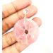 crystalmiracle Rose Quartz Gemstone Donut Pendant Crystal Healing Fashion Jewelry Gift Positive Energy Peace Handcrafted Accessory